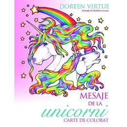 Mesaje de la unicorni. carte de colorat - doreen virtue, editura curtea veche