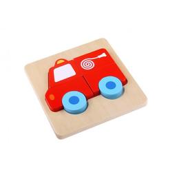 Mini puzzle lemn,masina pompieri,tooky toy