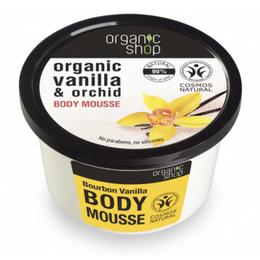 Mousse corporal cu extracte de vanilie si orhidee bourbon vanilla organic shop, 250ml
