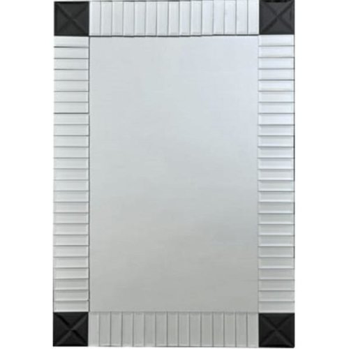 Oglinda perete argintiu negru elison 60x90 cm