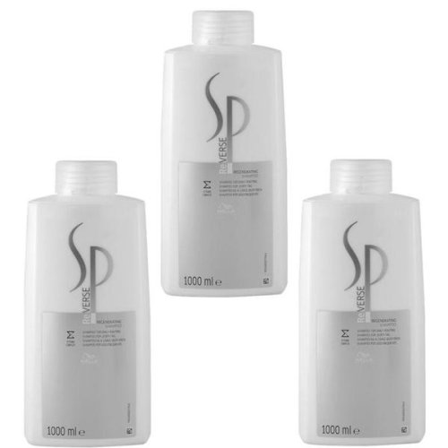Pachet 3 x sampon regenerant pentru par wella professionals sp reverse regenerating shampoo, 1000 ml