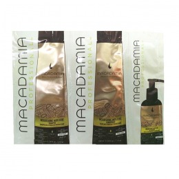 Macadamia Professional Pachet nutritiv - macadamia nourishing moisture trio foil pack: sampon (10ml), balsam par (10ml) si tratament nutritiv si hidratant (5ml)