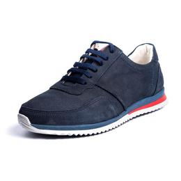 Pantofi sport 100% pas, piele naturala, urban sneakers, culoare albastru, marime 39 