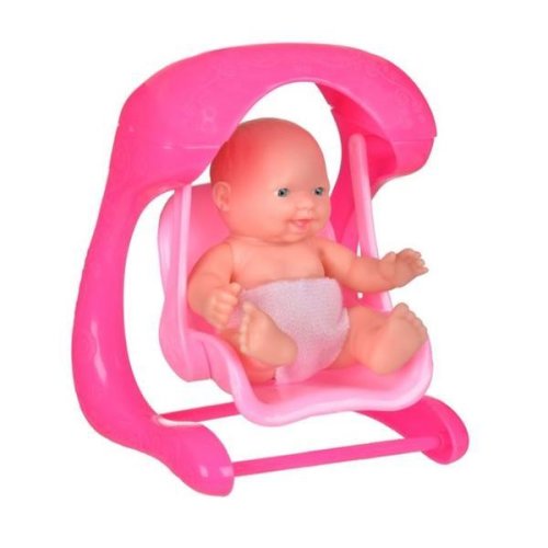 Papusa bebelus in balansoar de copii topi toy, roz, 3 ani +