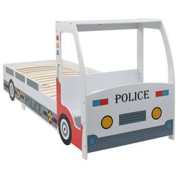 Pat de masina de politie pentru copii cu birou 90x200 cm, mobhaus