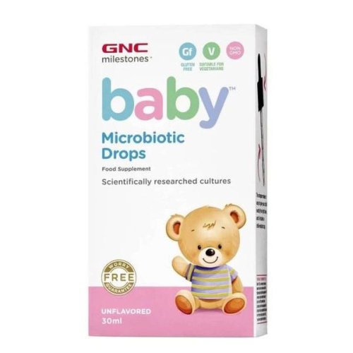 Picaturi probiotice pentru bebelusi - gnc milestone baby microbiotic drops, 30 ml