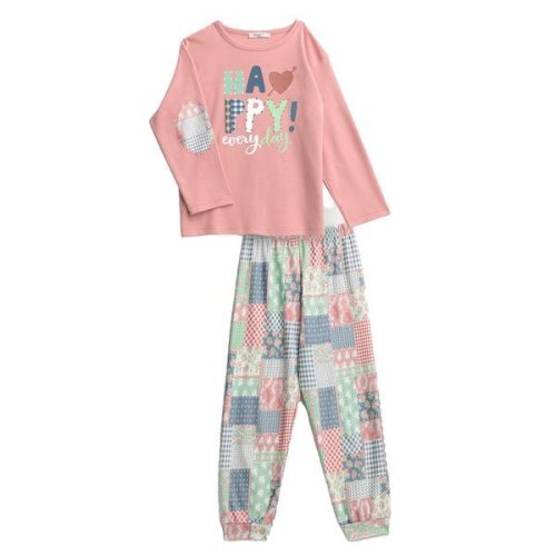 Pijama de copii vamp 17525, l, bumbac, roz