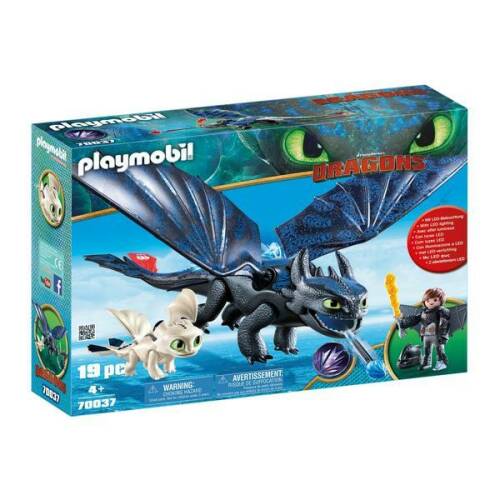 Playmobil dragons hiccup, toothless si pui de dragon