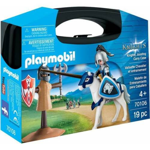 Playmobil knights set portabil cavaler si cal