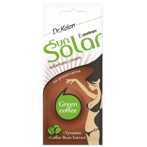 Plic crema pentru solar cu cafea verde - dr. kelen sunsolar green caffe, 12 ml
