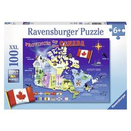 Puzzle harta canadei, 100 piese - ravensburger