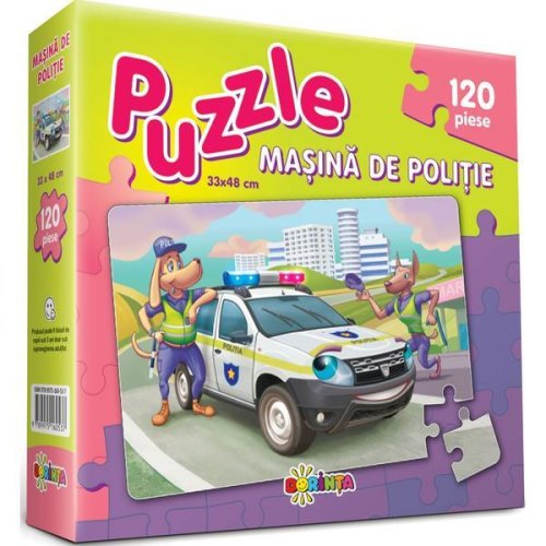 Puzzle - masina de politie 120 piese