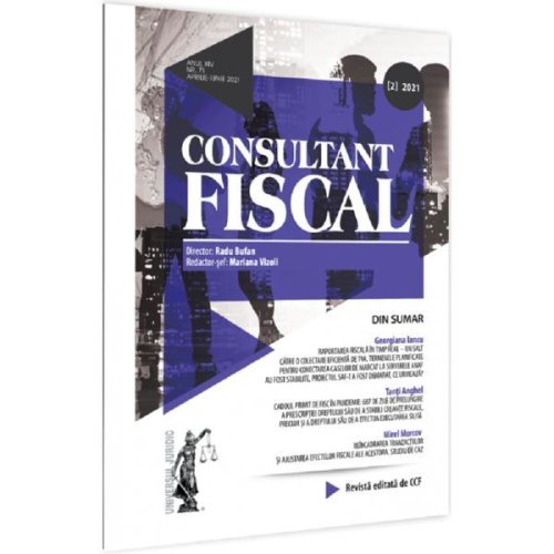 Revista consultant fiscal nr.2/2021 aprilie-iunie, editura universul juridic