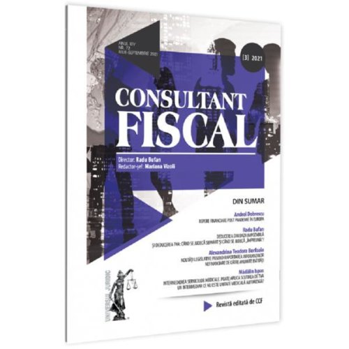 Revista consultant fiscal nr.3 din 2021 iulie-septembrie 2021