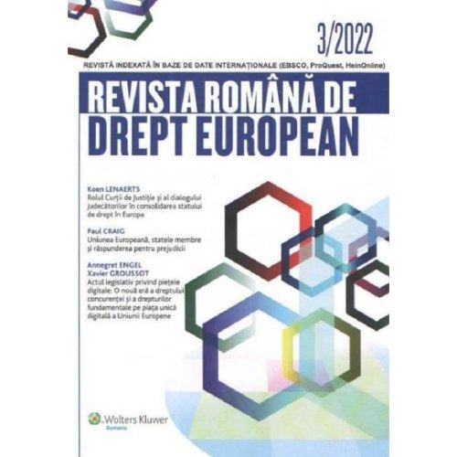 Revista romana de drept european nr.3/2022, editura wolters kluwer