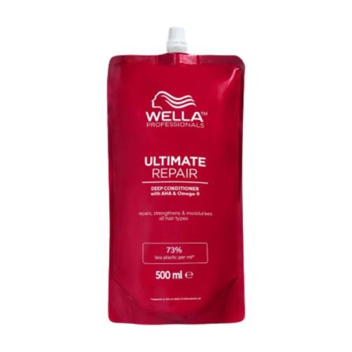Rezerva balsam de reparare cu aha   omega 9 pentru par deteriorat - pasul 2 wella professionals ultimate repair, 500 ml