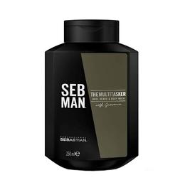 Sampon 3in1 pentru barbati sebastian professional seb man the multitasker hair, beard   body wash, 250 ml