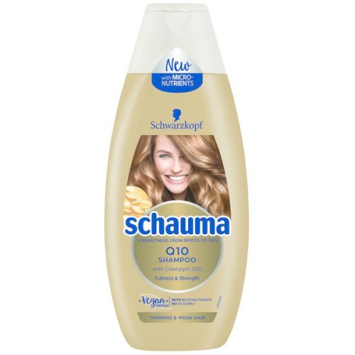 Sampon cu coenzima q10 pentru par fragil si subtire - schwarzkopf schauma q10 shampoo for thinning   weak hair, 400 ml