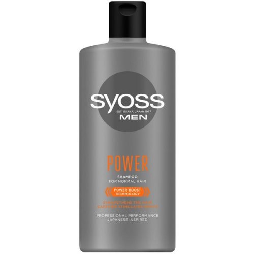 Sampon pentru barbati pentru par normal - syoss men professional performance japanese inspired power shampoo for normal hair, 440 ml