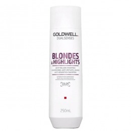 Sampon pentru par blond - goldwell dualsenses blondes   highlights anti-yellow shampoo 250ml