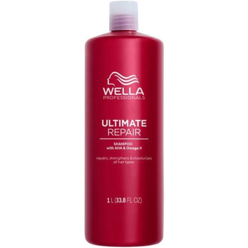 Sampon reparator cu aha   omega 9 pentru par deteriorat pasul 1 - wella professionals ultimate repair shampoo, 1000 ml