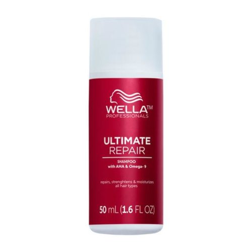 Sampon reparator cu aha   omega 9 pentru par deteriorat pasul 1 - wella professionals ultimate repair shampoo mini, 50 ml