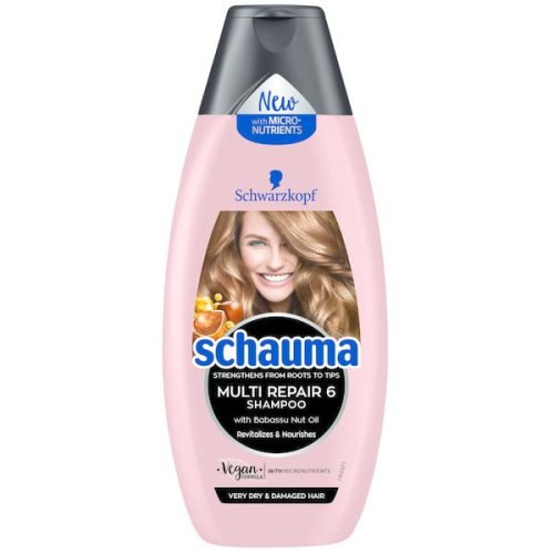 Sampon reparator pentru par foarte uscat si deteriorat - schwarzkopf schauma multi repair 6 shampoo for very dry   damaged hair, 400 ml