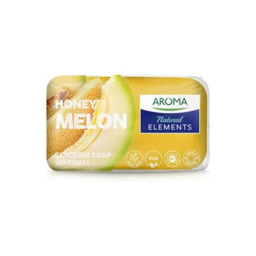 Sapun solid natural cu aroma pepene galben si glicerina - aroma natural elements honey melon glycerin soap, 100 g