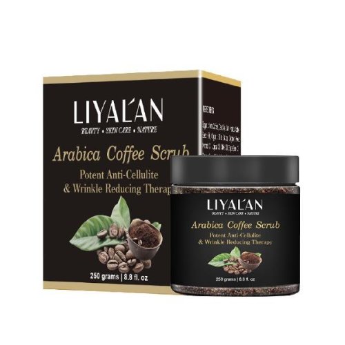 Scrub arabica coffee pentru corp   fata, liyal'an, exfoliant puternic anticelulitic, terapie de reducere a ridurilor, 250g 