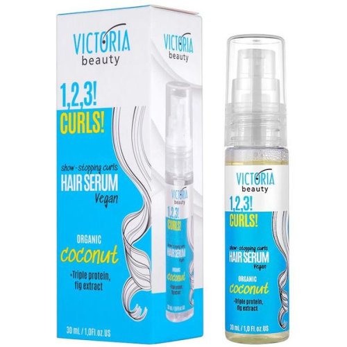Serum vegan pentru par cret cu cocos victoria beauty camco, 30 ml