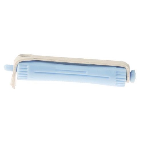 Sinelco Set 12 bucati bigudiuri din plastic cu elastic pentru permanent albastru 60 mm x grosime 13 mm