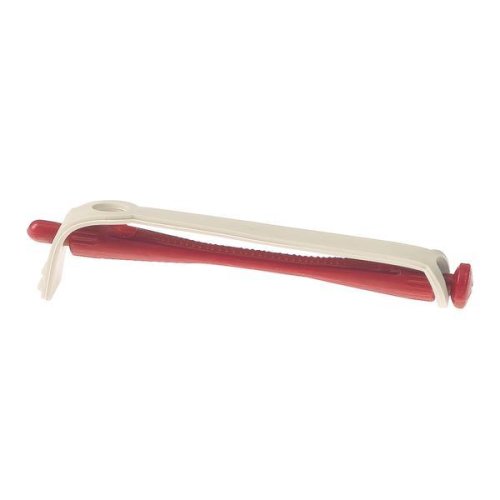 Sinelco Set 12 bucati bigudiuri din plastic cu elastic pentru permanent rosu 60 mm x grosime 8 mm