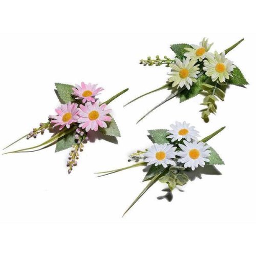 Set 3 flori artificiale margarete 18 cm
