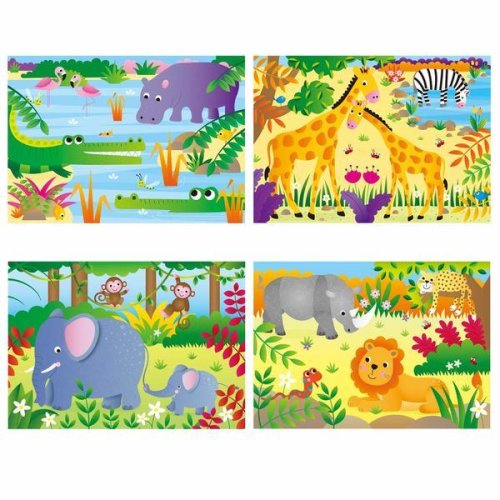 Set 4 puzzle-uri jungla - 24 piese