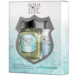 Set cadou pentru barbati aqua g10 florgarden - lotiune dupa barbierit 100ml + parfum deodorant 100ml