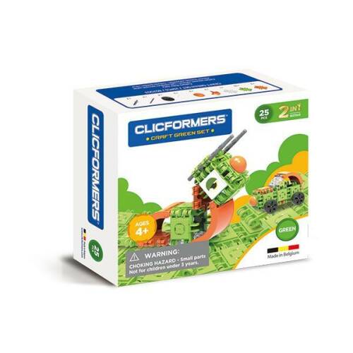 Set constructie clicformers craft verde 25 de piese clics toys