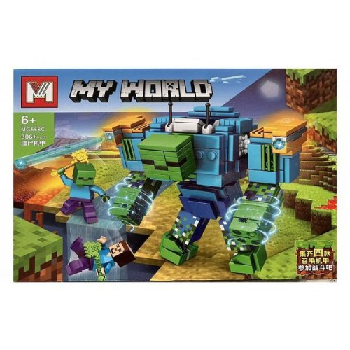 Set de constructie mg, my world of minecraft - robot, 306 piese