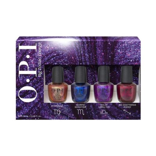 Set de lacuri de unghii pigmentate opi - nail lacquer mini 4 shades big zodiac energy, 4 x 3,75 ml