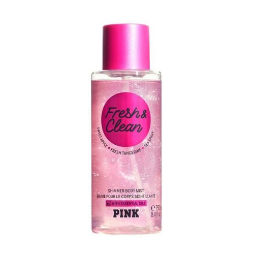 Spray de corp cu sclipici - fresh and clean, victoria's secret, pink, 250 ml