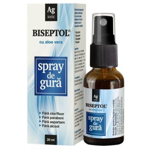 Spray de gura cu aloe vera - dacia plant biseptol, 20 ml