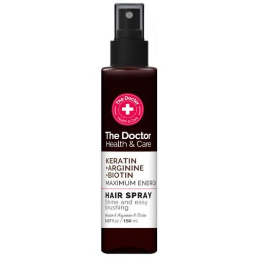 Spray energizant - the doctor health   care keratin + arginine + biotin hair spray shine and easy brushing, 150 ml