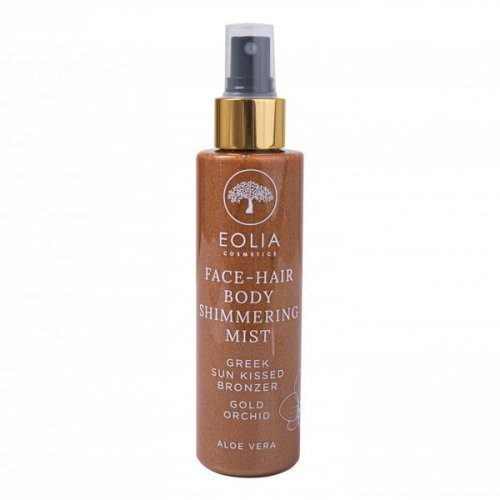 Eolia Cosmetics Spray hidratant pentru par si corp cu sclipici fin auriu si aroma de ordidee eolia / 5.07 fl. oz, 150ml