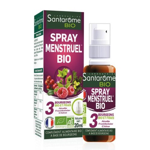 Spray pentru ameliorarea simptomelor in menstruatie - santarome bio spray menstruel bio, 20ml