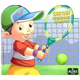 Tenis. abtibilduri colorate + jucarie, editura alias