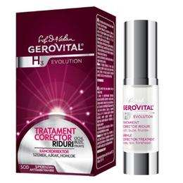 Tratament corector riduri (ochi, buze, frunte) - gerovital h3 evolution wrinkle correction treatment (eyes, lips, forehead), 15ml