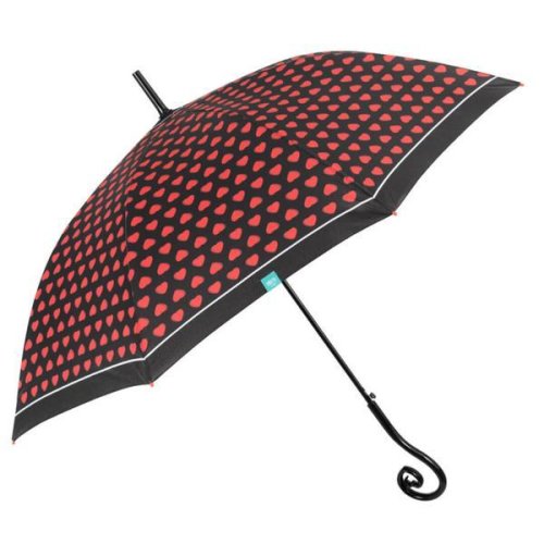 Umbrela ploaie automata baston model inimioare rosii