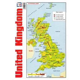 United kingdom - uk physical map, editura booklet