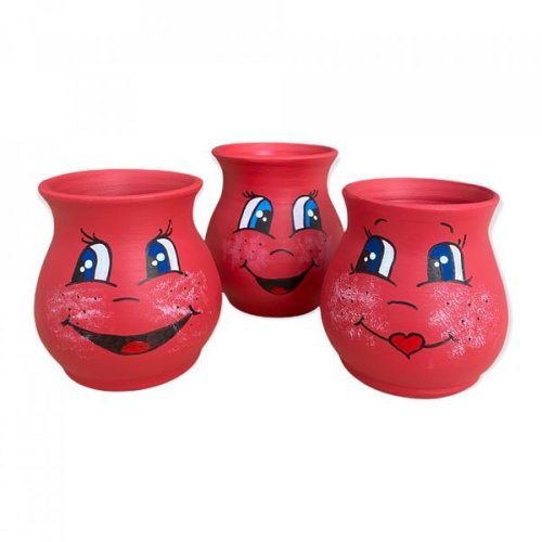 Vaze vesele rosii din ceramica, modele diverse - ceramica martinescu