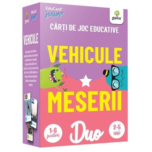 Vehicule. meserii. carti de joc educative, editura gama