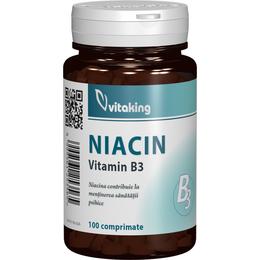 Vitamina b3 niacina 100 mg vitaking, 100 comprimate